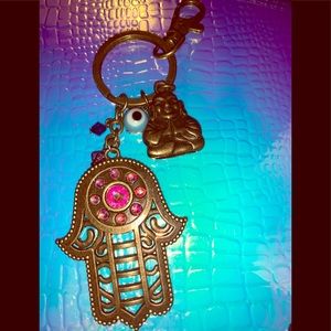 Humsa keychain with 🧿charm and Buddha